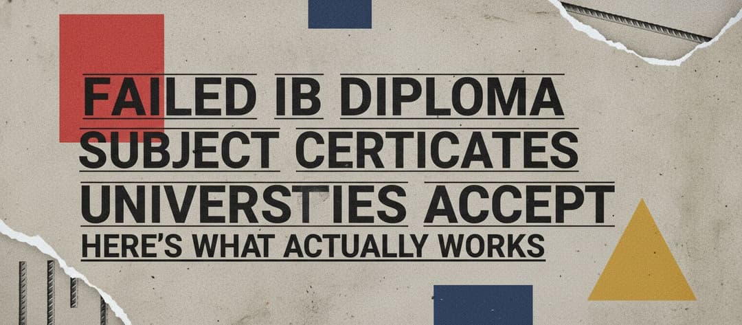 Failed the IB Diploma? Your Subject Certificates Could Still Get You In